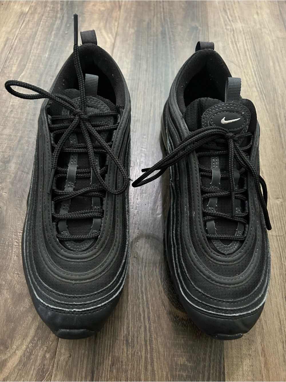 Nike Air Max 97 Black Unisex Kids Athletic Sneakers 7Y EUR 39 MPN 921522-011